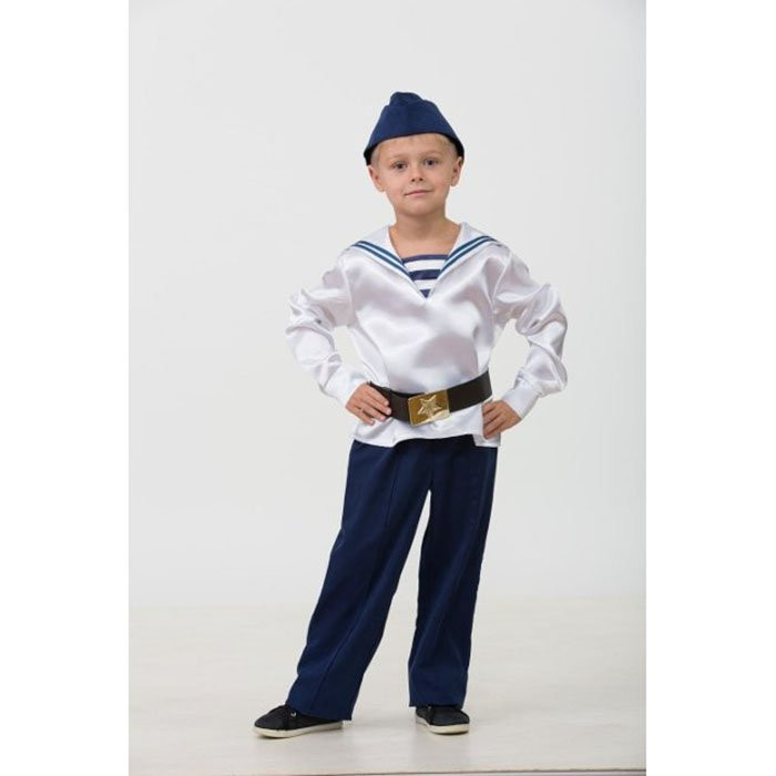 Украшение новогоднее Матрос парадный (матроска,брюки,пилотка,ремень) р.34 грязный арт.5703-34