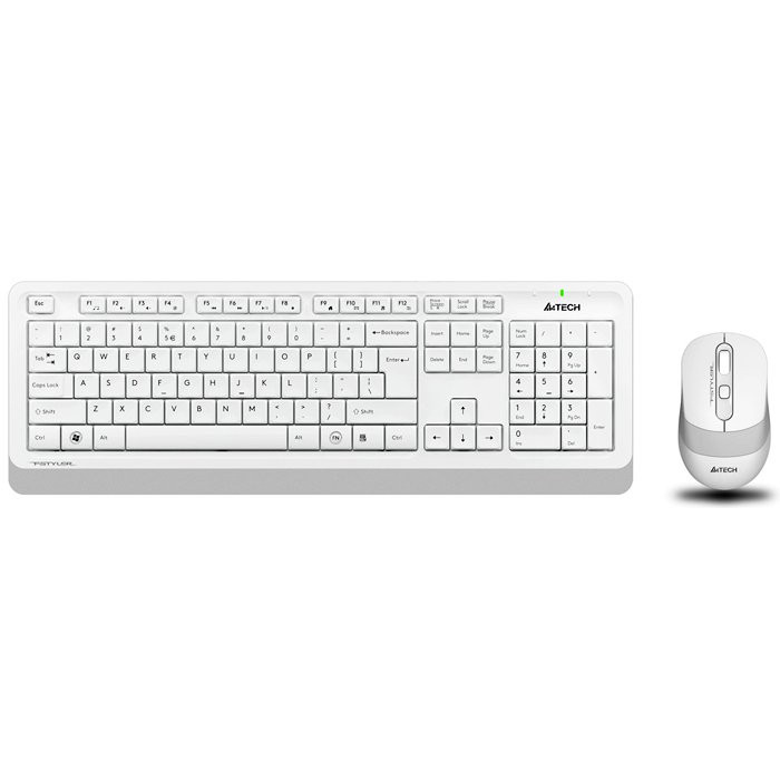 Клавиатура+мышь проводная набор A-4Tech Fstyler FG1010 белый/розовый