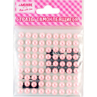 Наклейки-стразы акриловые (deVENTE) Жемчуг нежно-розовые 80шт арт.8002204