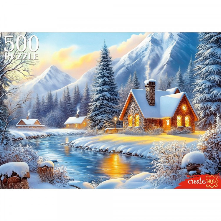 Пазл 500 элементов Зимний пейзаж (РК) арт.П500-7622