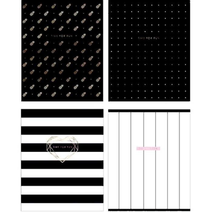 Тетрадь А5 клетка 96 листов скоба (BG) Rich тиснение фольгой ассорти арт.7624