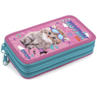 Пенал 2 отделения (Hatber) Мой котик 190х110мм глянцевая ламинация с таблицей умножения арт.NPn_47078