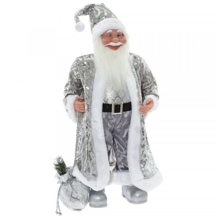 Игрушка декор. "Санта Клаус" 58м цв.серебро арт.807213