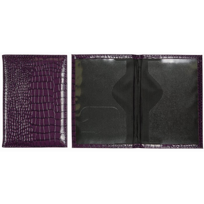 Обложка для паспорта кожзам Wild фиолетовая deVENTE арт.1030804