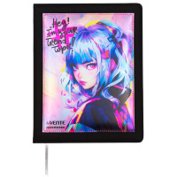 Дневник школьный твердая обложка кожзам (deVENTE) Hey Girl тиснение фольгой, отстрочка, ляссе арт.2020545