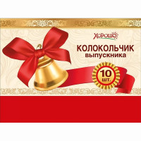 ВЫПУСКНОЙ Колокольчик с красным бантом 15,4*11мм арт.15.12.01797