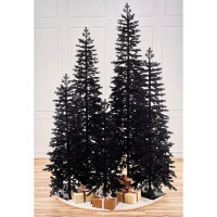 Елка 255см "Тикко" черная (хвоя 100% литая, ветки отгибные, подставка металл.) арт.ЕЛТКЧ 25