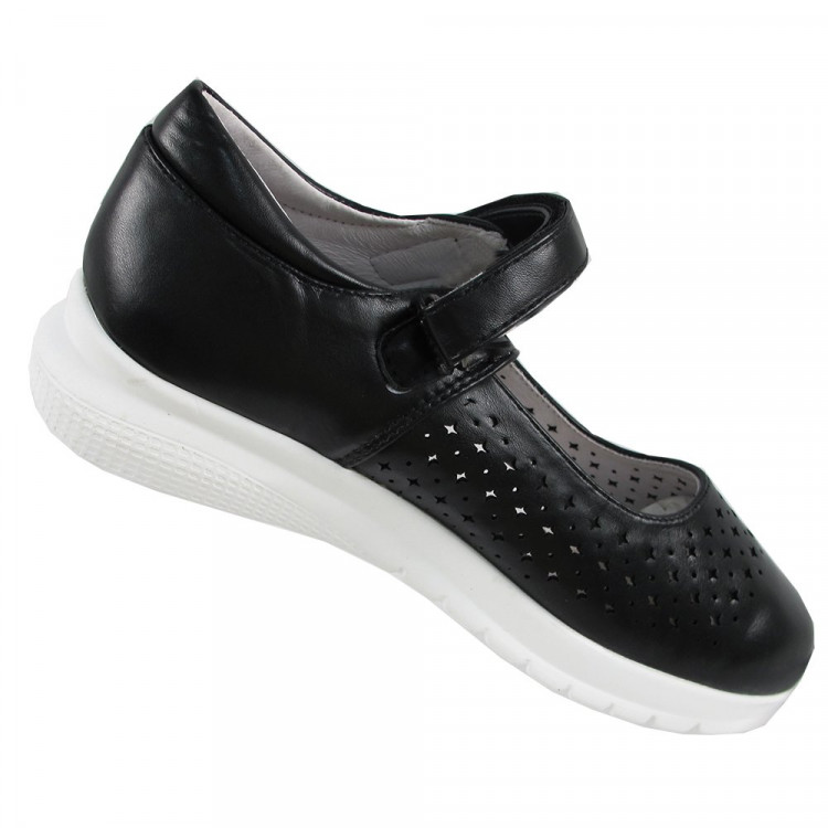 Туфли для девочки (FESS) черный верх-искусственная кожа подкладка-натуральная кожа артикул FL-RL80807TD-1