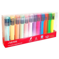Маркер флуорисцентный набор deVENTE 1-5мм 12шт (6 неон+6 пастель) арт.5045011