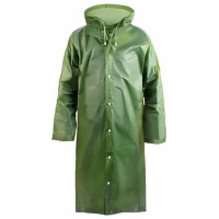 Дождевик зеленый EVA с капюшоном (на кнопках) Komfi 110мкм арт.EVA005G