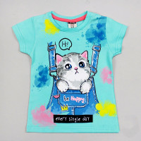 Футболка для девочки (Ba&bey) артикул 41309 р.24/92-28/110 цвет ментол