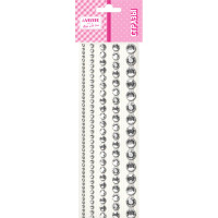 Наклейки-стразы акриловые deVENTE Ювелирное вдохновение (Jewelry Inspiration) серебристые 5 размеров арт.8002559