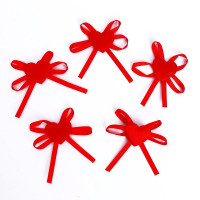Сердечки декоративные "Ленточка", набор 5шт 4,5*5см красный арт.7532277