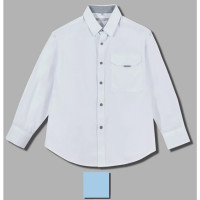 Сорочка детская (Делорас) длинный рукав цвет голубой арт.71553C на кнопках