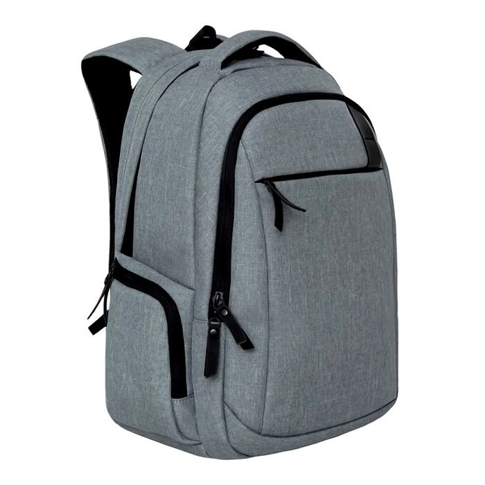 Рюкзак для мальчика (Grizzly) арт RQ-012-2 серый 30х45х20 см