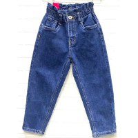Джинсы для девочки артикул vek-8051 размерный ряд 28/104-34/134 цвет синий