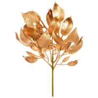 Украшение декоративное "Ветка. Листья пластик" 23см арт.210-234
