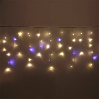 Гирлянда эл.д/улицы подвесная Бахрома 0,4*0,6/5м 180LED (св.провод) цв.т.белый 1реж. арт.183-297