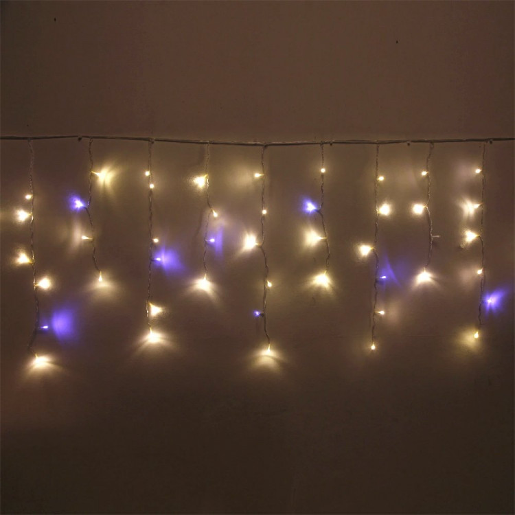 Гирлянда эл.д/улицы подвесная Бахрома 0,4*0,6/5м 180LED (св.провод) цв.т.белый 1реж. арт.183-297