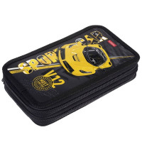 Пенал 2 отделения (Hatber) Автоспорт 190х110мм матовая ламинация 3D лак с таблицей умножения арт.NPn_47092