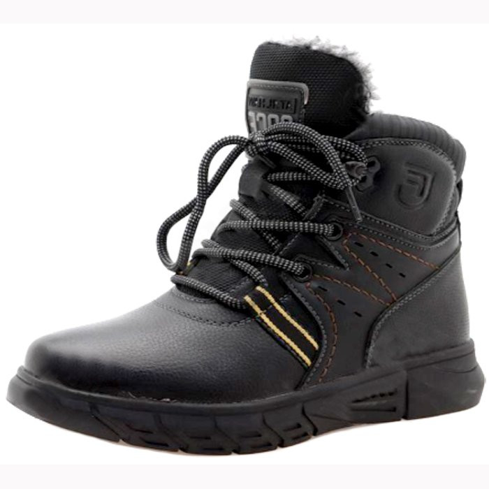 Ботинки для мальчика (B&G) черные верх-искусственная кожа подкладка -искуственный мех артикул RC51_2307-5A