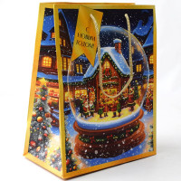 Пакет подароч. бумаж. 18*23см "Дом в шаре" арт.95705FE