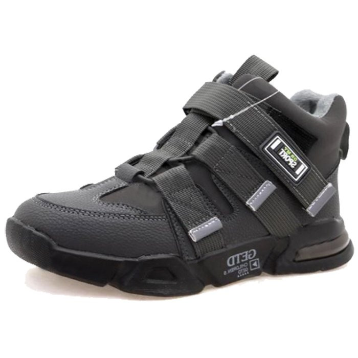 Ботинки для мальчика (ТОТОШКА) черные верх-искусственная кожа подкладка - байка арт. RC64_M6-3C_CN