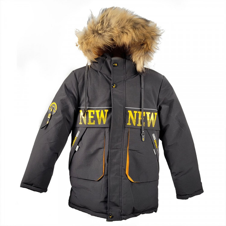 Куртка зимняя для мальчика (YAXING) арт.cbw-YX-2182-4 цвет черный