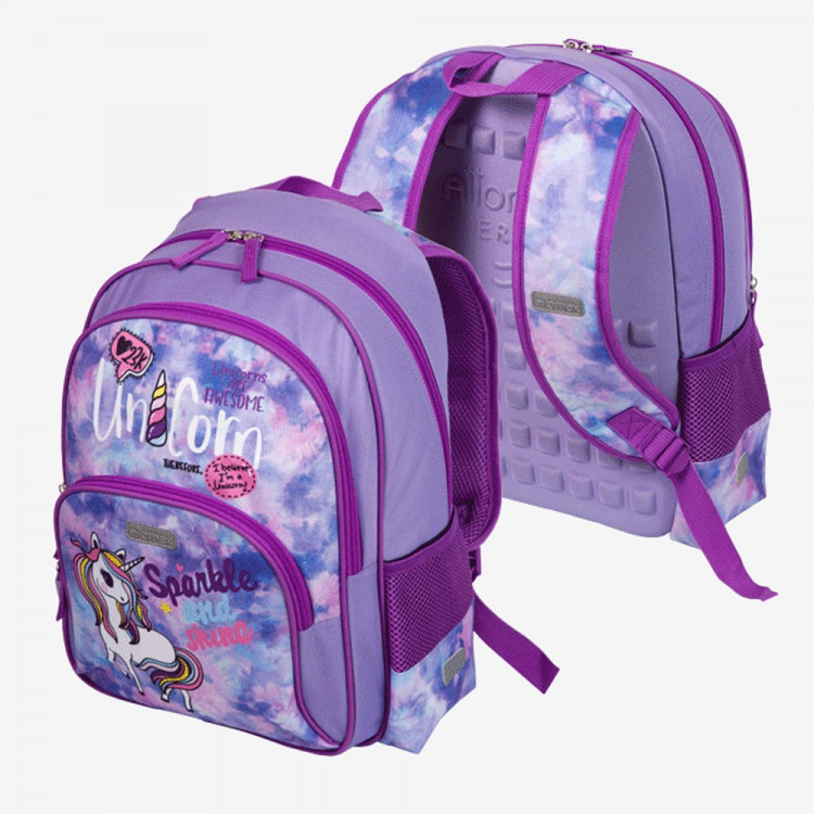 Рюкзак для девочек школьный (Attomex) Basic  Unicorn 38x27x17см арт.7033201