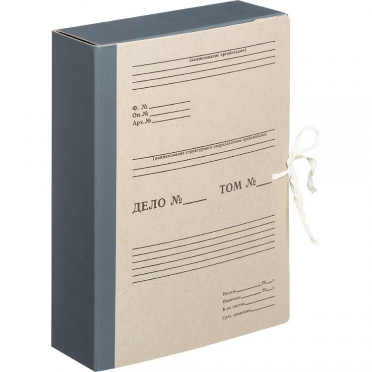 Папка архивная  80мм картон/бумвинил Дело на 4-х завязках арт.1047276 (Ст.20)