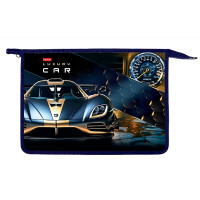 Папка школьная для тетрадей А4 на молнии 2 отделения (Hatber) Luxury Car арт.AMc_04046
