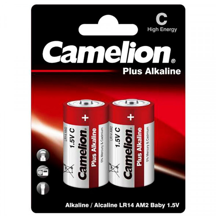 Батарейки Camelion LR14 (С) алкалиновые BL2 (цена за упаковку) (Ст.12)