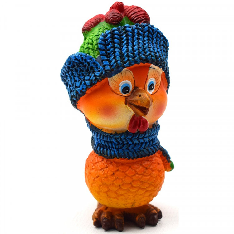 яяяСтатуэтка СИМВОЛ ГОДА "Петушки в шарфах" 8,5см арт.MY-15063