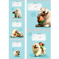 Тетрадь 12 листов клетка (Prof-Press) Лучшие друзья цветная мелованная обложка ассорти арт.12-4670