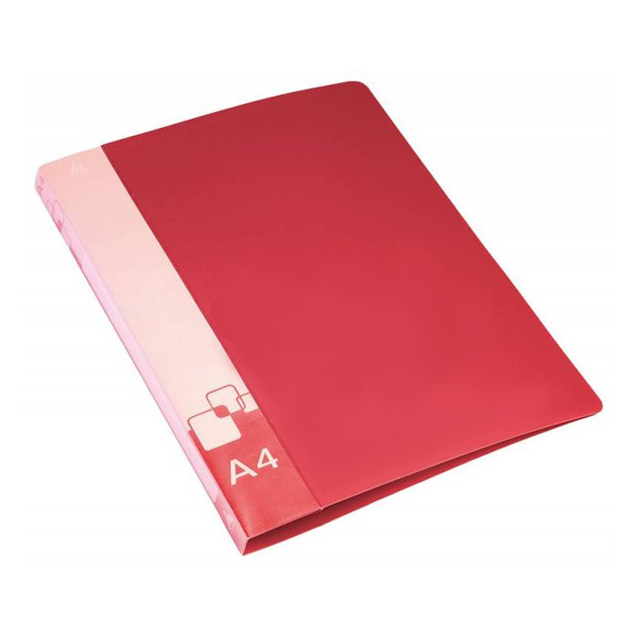 Папка с прижимом А4 16мм пластик 0,7мм красная,с карманом (Бюрократ) арт.PZ07CRED (Ст.30)