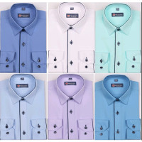 Сорочка детская длинный рукав размерный ряд 29/116-122-36/158-164  цвет голубой Brostem арт.107Hd