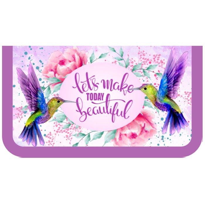 Пенал 1 отделение (ЛИСТ-АРТ) Райские птицы 190*110*20мм ламинат ткань арт. П1с-01-249