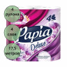 Бумага туалетная 4-слоя втулка 4 рулона в упаковке 17,5м Papia Elite арома Дольче Вита (Ст.14)