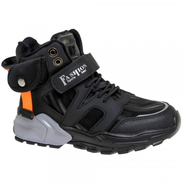 Ботинки для мальчика (Сказка) черные верх-искусственная кожа подкладка - байка  артикул  R737366232BK