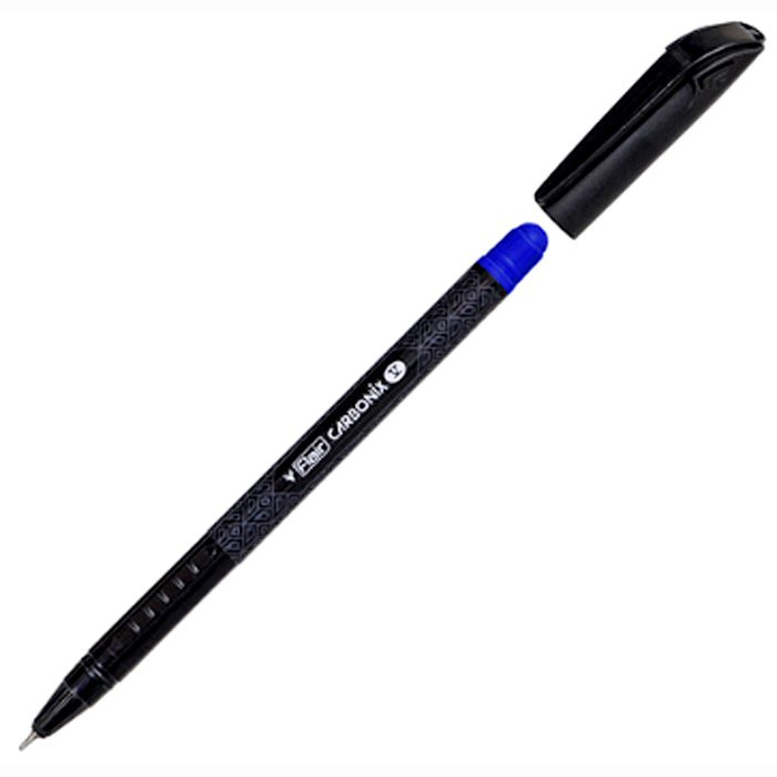 Ручка шариковая непрозрачный корпус (Flair) CARBONIX V карбоновый корпус, синяя, игла, 0,7мм арт.F-1362/синяя (Ст.50