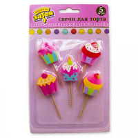 Свечи д/торта фигурные 05шт/наб. "Сладкий праздник" арт.1502-1306