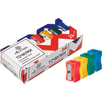 Точилка пластиковая (Attomex) цветная ассорти арт.4071300