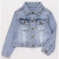 Джинсовка для девочки артикул (DMB) 0053 размерный ряд 28/104-32/128 цвет голубой