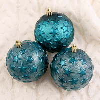 Набор шаров 06шт 07см "Звездный калейдоскоп" зеленый арт.4942030