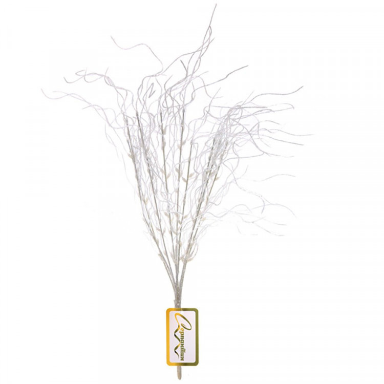 Украшение декоративное ветка "Морозное солнце" 40см белый арт.201-2493