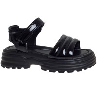 Босоножки для девочки (Сказка) цвет черный верх- искусственная кожа подкладка-натуральная кожа размерный ряд 32-37 арт.R025881923BK