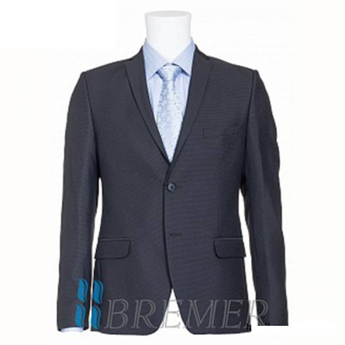 Костюм для мальчика (Bremer) Паркер пиджак классический/брюки зауженные размер 38/158 цвет черный/полоса