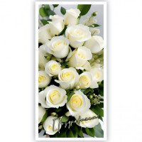 Открытка-конверт "Поздравляем! Белые Розы" арт.5КХ-00200