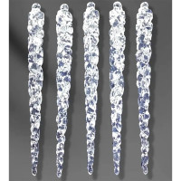 Украшение декор.подвеска пластик "Сосулька витая Darlens" 10см 05шт/наб. арт.DL-DRL07401