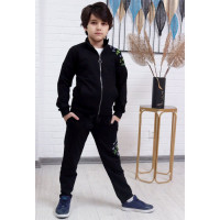 Костюм спортивный для мальчика арт.268853 размер 34/134-42/158  трикотажный цвет хаки